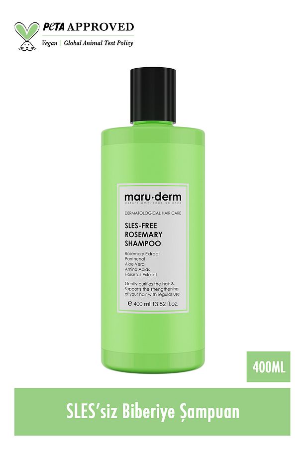 Maruderm SLES-Free Biberiye Şampuan 400 ML | Sülfatsız,Tuzsuz,Vegan Şampuan - 3