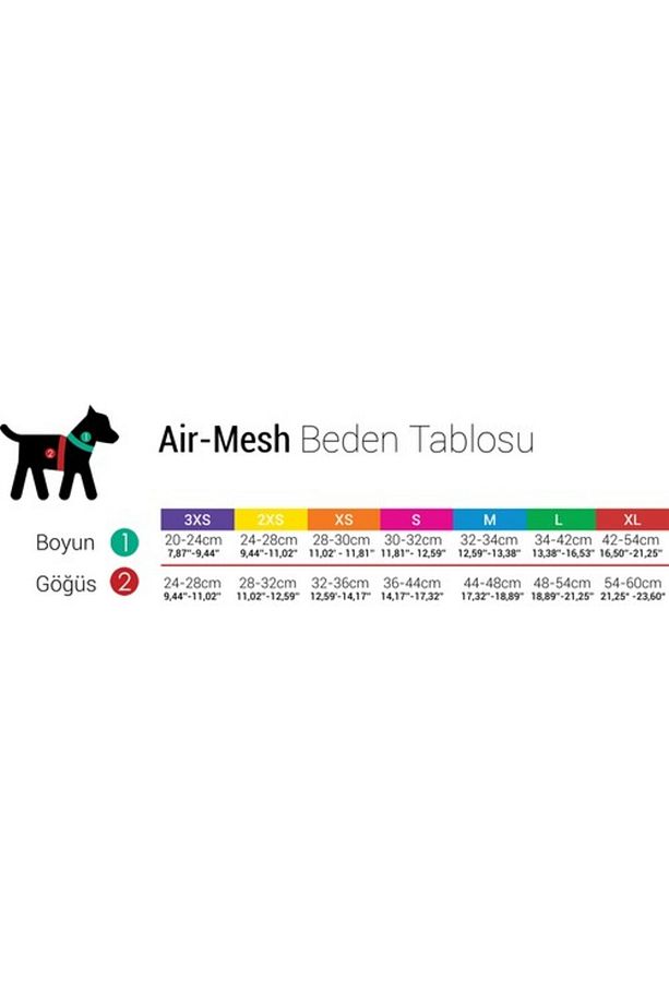 Airmesh Göğüs Tasması Emerald 2XS - 4