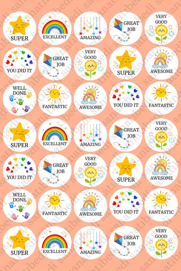 100 Pcs English Teacher Sticker - Sticker for School Karne Motivational Homework
