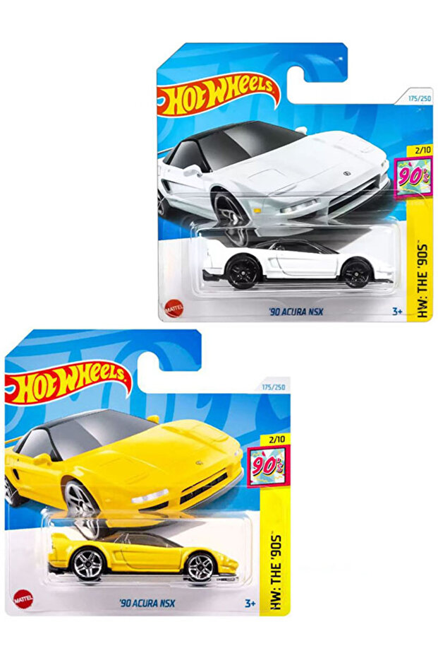 2 Vehicles'90 Acura Nsx Set - Yellow & Red (1/64)