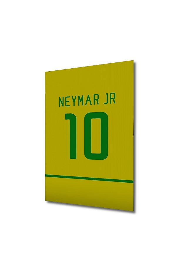 Neymar Jr 10 Forma Tasarımı Dekoratif Ahşap MDF Tablo Dikdörtgen Tablo - 3