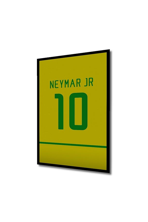 Neymar Jr 10 Forma Tasarımı Dekoratif Ahşap MDF Tablo Dikdörtgen Tablo - 5