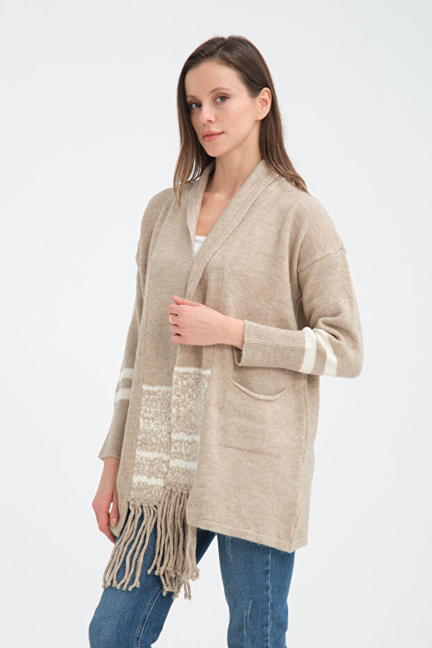 Atkılı Triko Hırka - 2