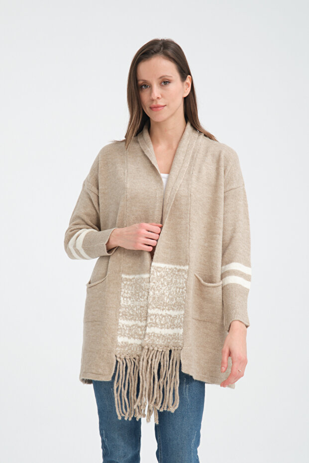 Atkılı Triko Hırka - 3