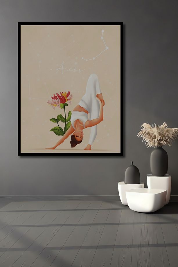 Yoga Çiçeği Dekoratif Ahşap MDF Ev/İşyeri Duvar Tablo Dikdörtgen Ev/İşyeri Duvar Tablo - 2