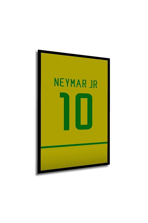 Neymar Jr 10 Forma Tasarımı Dekoratif Ahşap MDF Tablo Dikdörtgen Tablo - 6