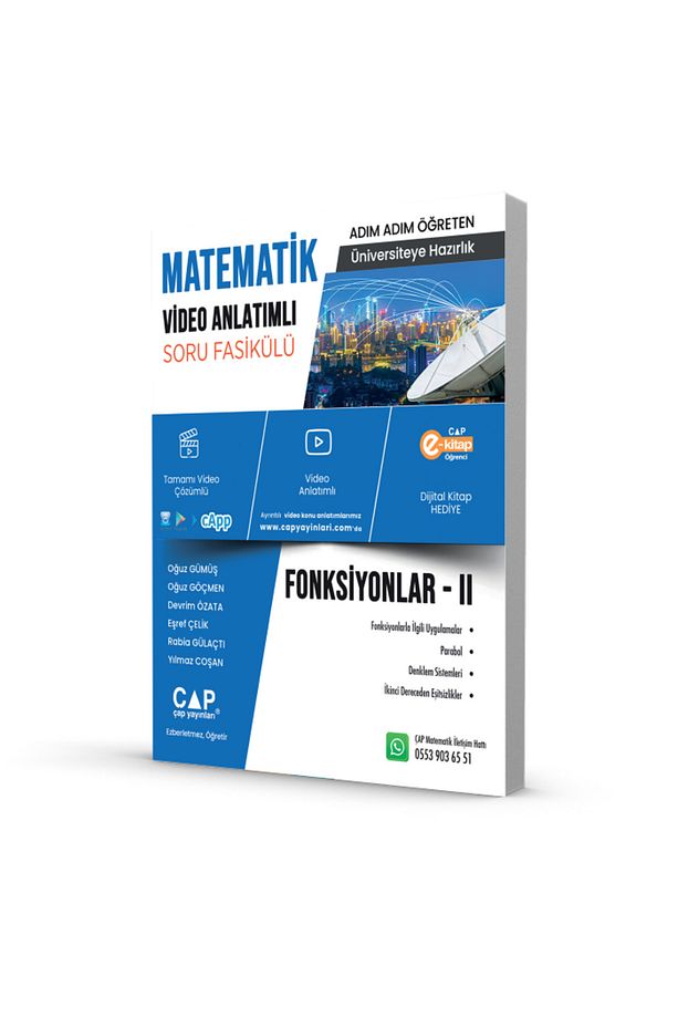 Çap Matematik Fonksiyonlar 2 Video Anlatımlı Soru Fasikül - 1