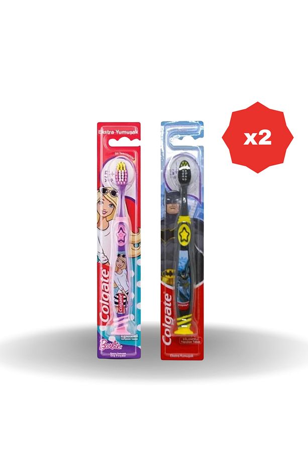 DİŞ FIRÇASI EXTRA YUMUŞAK BARBİE&SPİDERMAN - (2 ADET) - 1