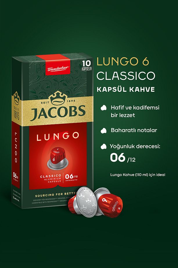 Lungo 6 Classic Nespresso Uyumlu Alüminyum Kapsül Kahve 10 Adet X 3 Paket - 2