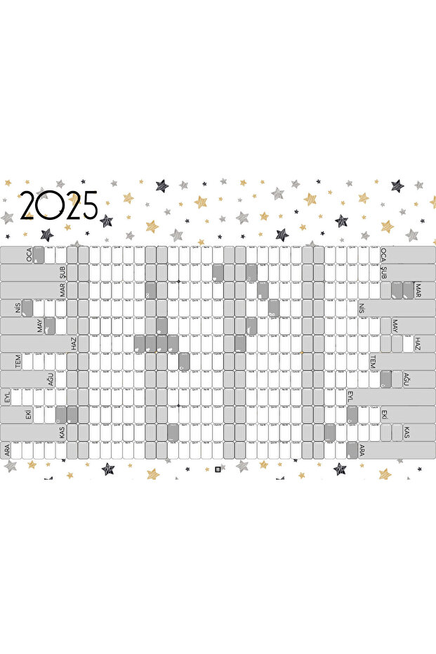 تقويم حائط ستارز ومخطط 2024 - 70x100 سم