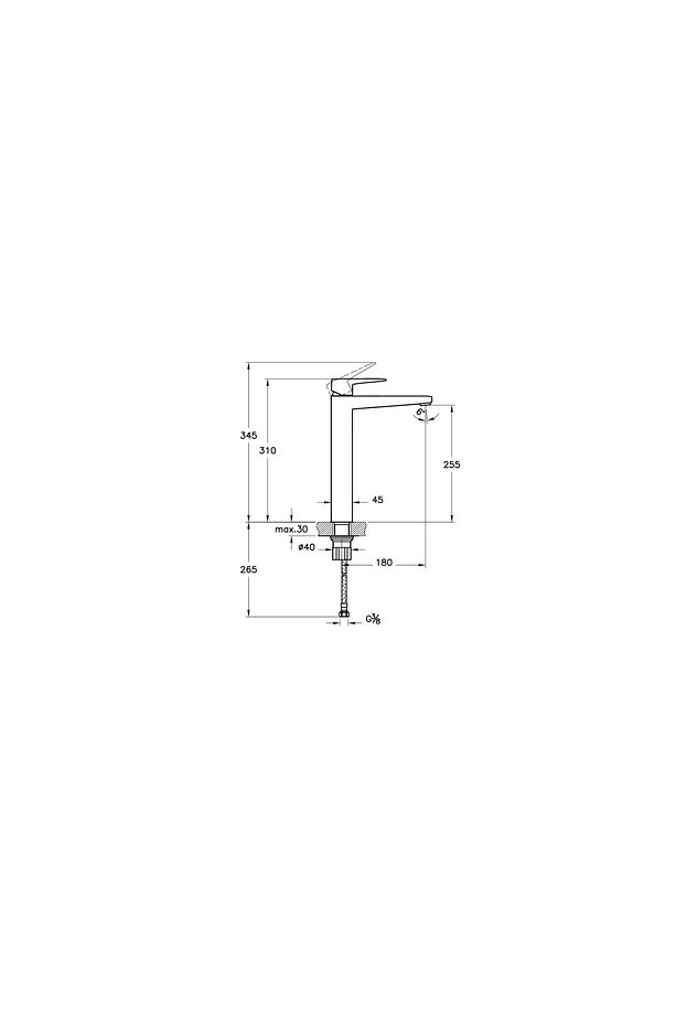 Root Square A4273374 Çanak Lavabo Bataryası, Soft Altın - 2