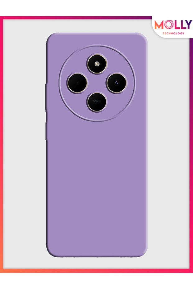Lilac Liquid Inside Velvet Silicone Case for Xiaomi Redmi 14C