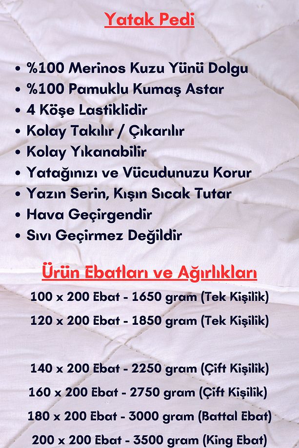 Çift Kişilik Yün Alez Yatak Peti - 2