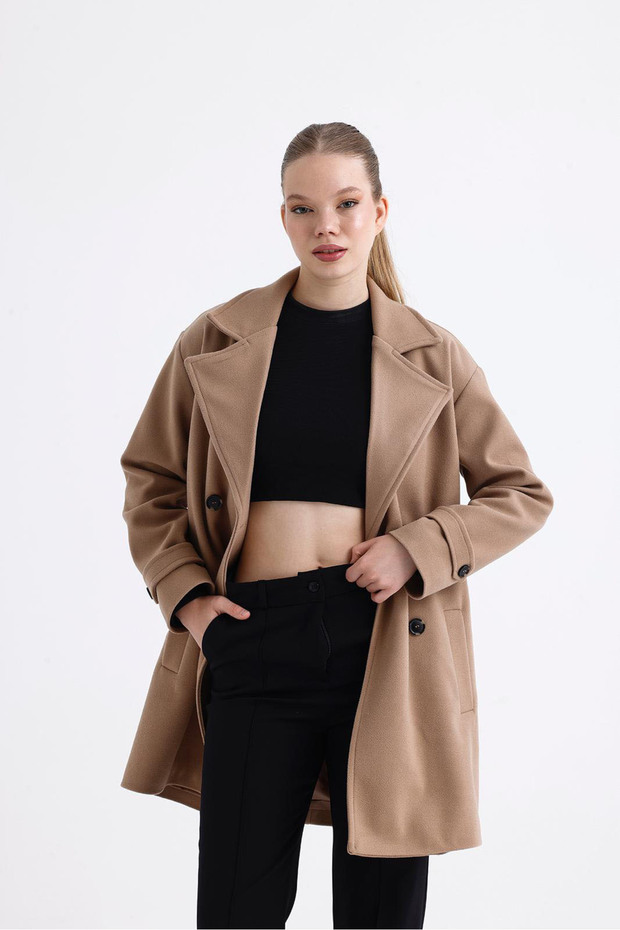 Kruvaze Kaşe Kaban - 4