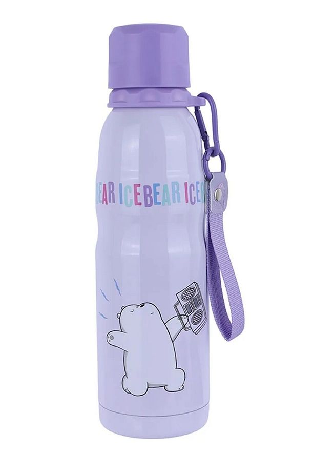 We Bare Bears Lisanslı Tutma İpli Termos (600ml) - Kutup Ayı - 2