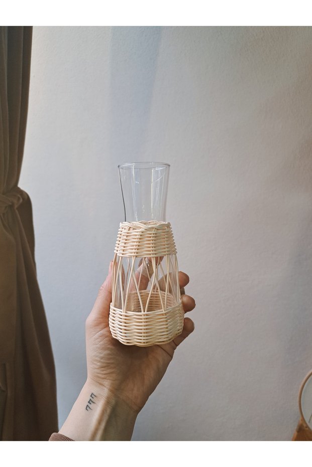 RATTAN BAMBU İKEA CAM VAZO 2