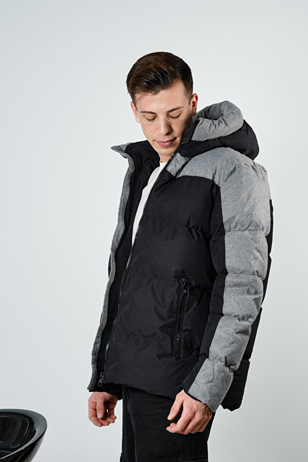 Kolu Şerit Şişme Mont - 1