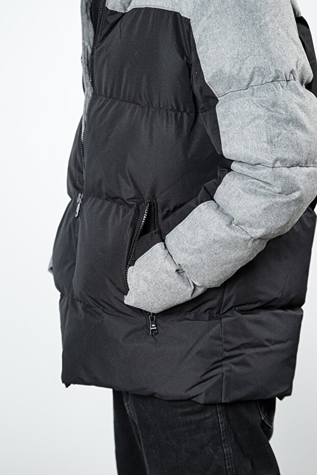 Kolu Şerit Şişme Mont - 5