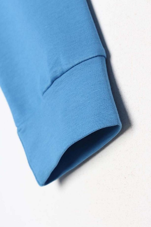 Saks-Fermuarlı Sweat Hırka - 6