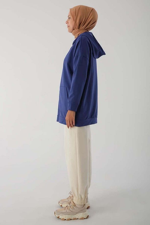 Saks01-Fermuarlı Sweat Hırka - 3