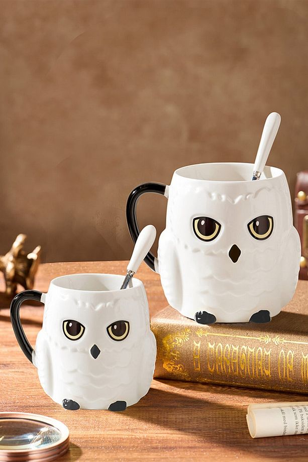 Harry Potter Lisanslı Kaşıklı Seramik Kupa (430ml) - Hedwig - 2