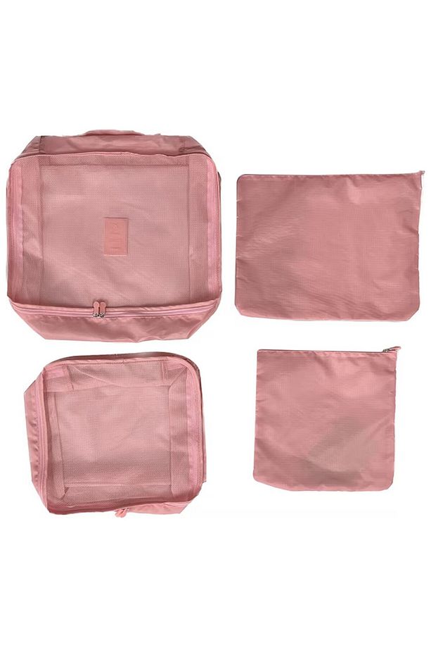Minigo Serisi 4'lü Seyahat Çantası Seti - Pembe - 1