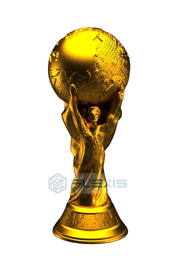FLEXIS DÜNYA KUPASI MAKETİ 15 cm DEV BOY GOLD KAPLAMA - 1