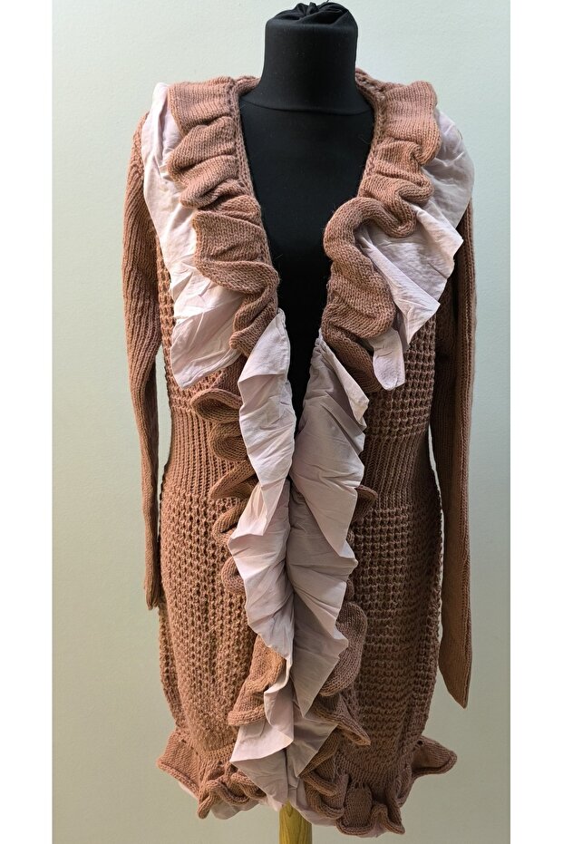 Tüllü Triko Hırka - 1