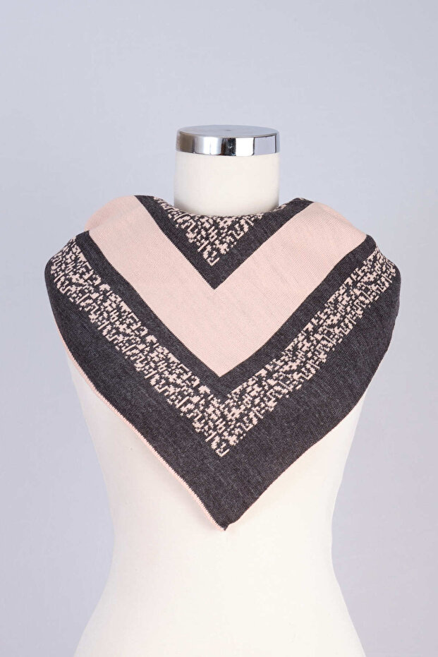 Kırçıllı Üçgen Triko Şal - 5