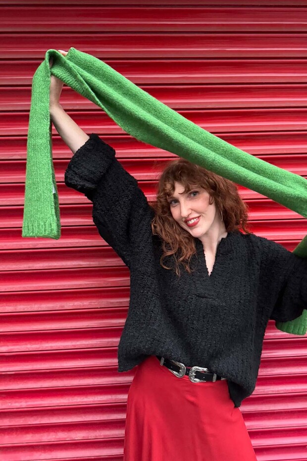 Basic Orta Boy Atkı Yeşil - 3