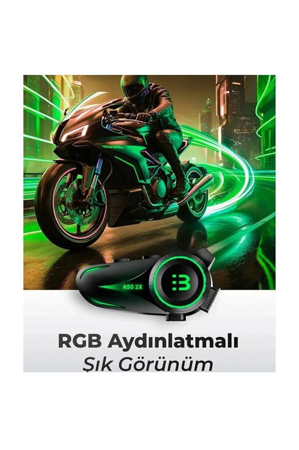 CT 2 Intercom Bağlantılı Su Geçirmez Motosiklet Kask Bluetooth 5.3 300m Intercoom 1.000mah - 4
