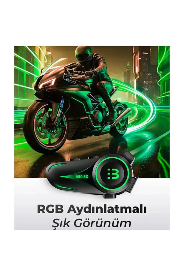 CT Intercom 5 Intercom Bağlantılı Su Geçirmez Motosiklet Kask Intercom Bluetooth 5.3 1.000mah - 4