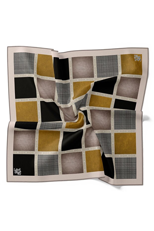 وشاح منقوش مربع من تريند تويل - 1