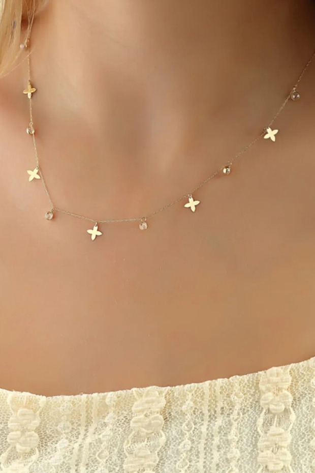 Altın Çiçek Şans Kolye - 1