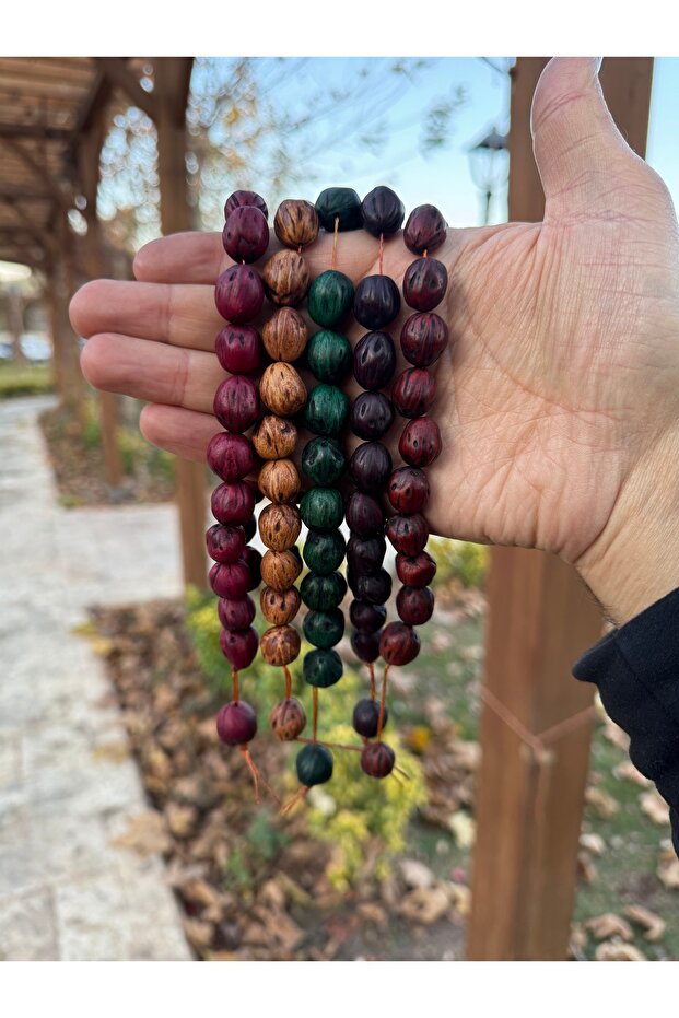 5 Adet Dogal Andız Ağaç Tesbih 5 Li Set - 2
