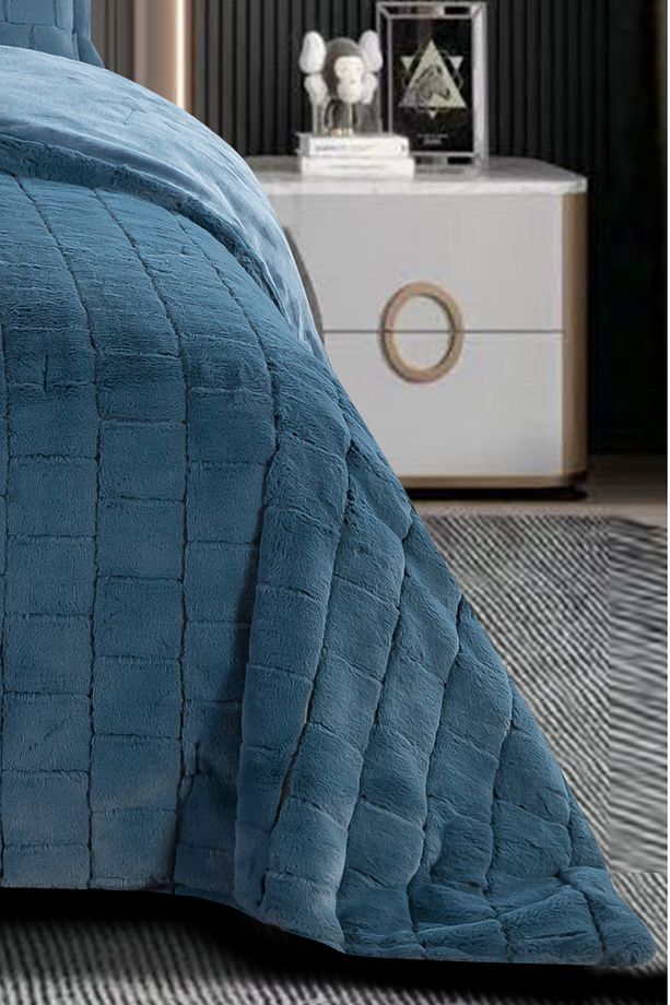 Luxury Rabbit Tavşan Tüyü Yatak Örtüsü Çift Kişilik - 5