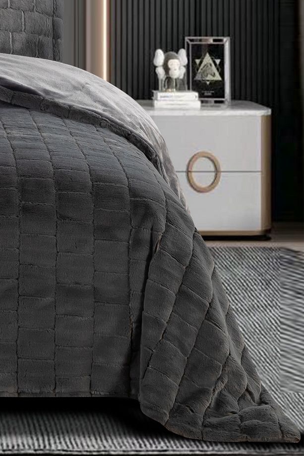 Luxury Rabbit Tavşan Tüyü Yatak Örtüsü Çift Kişilik - 5