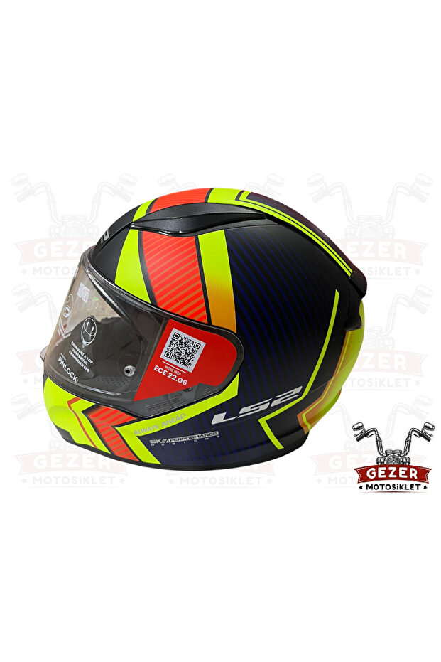 LS 2 RAPID2 EXTRA TAM KAPALI KASK MAT SİYAH-NEON SARI-KIRMIZI-NAVY MAVİ - 3