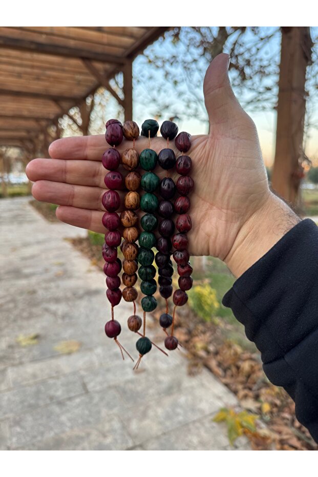 5 Adet Dogal Andız Ağaç Tesbih 5 Li Set - 3