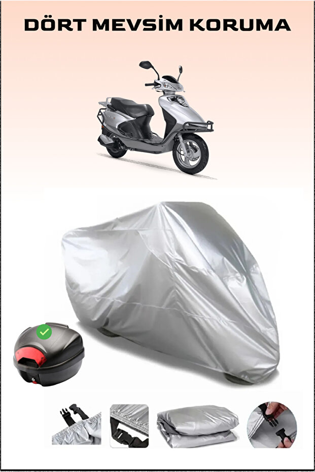 RKS Spontini 110/125 Rear Bag Compatible Motorcycle Cover Waterproof Durable Fabric