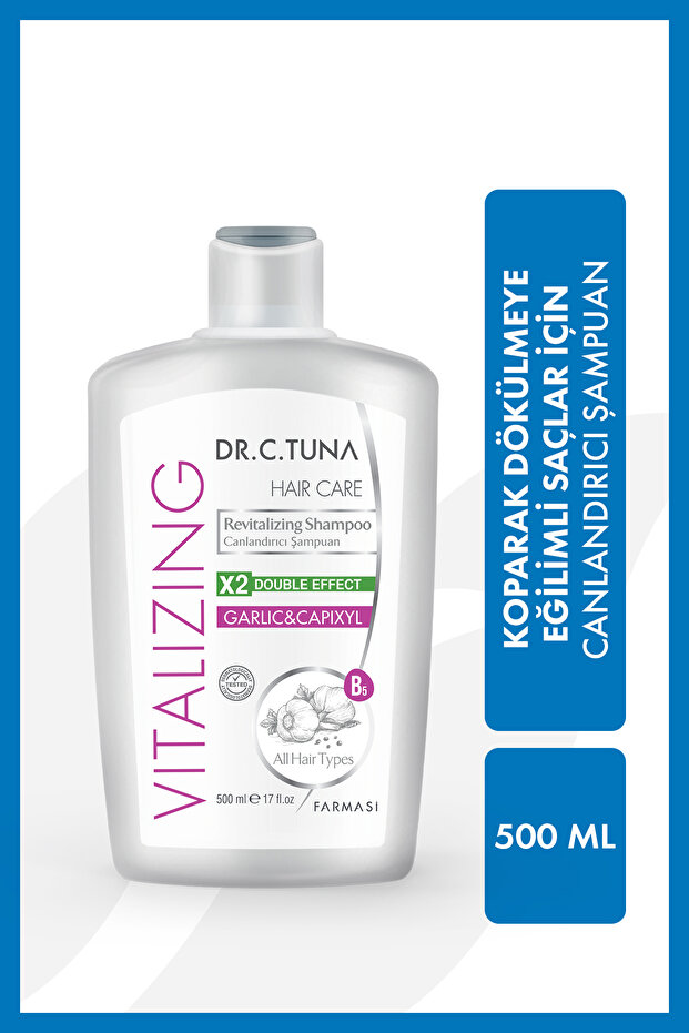 Dr. C. Tuna - Vitalizing Garlic and Capixyl Plucking 500ml Revitalizing Shampoo