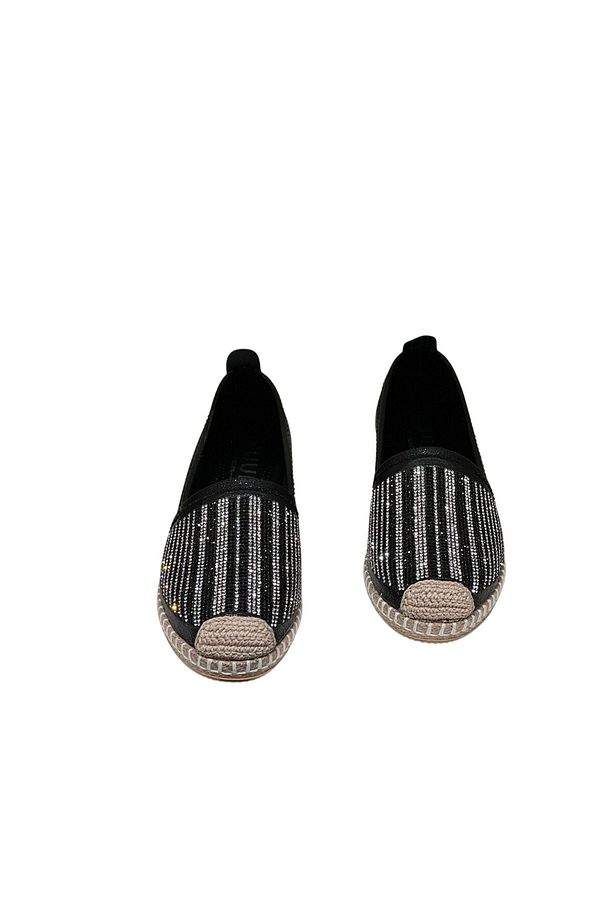 Kadın Hasır Taşlı  Detaylı Espadril Model - 7