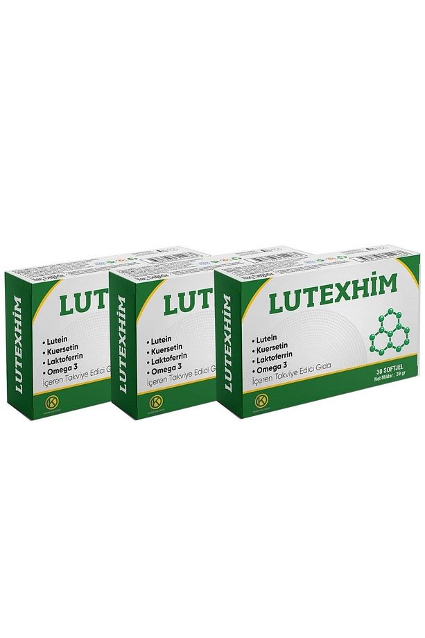 Lutexhim Lactoferrin, Antosiyanin, Omega 3, Quersetin, Lutein, Zeaksantin 30 Soft Jel - 3'lü - 3