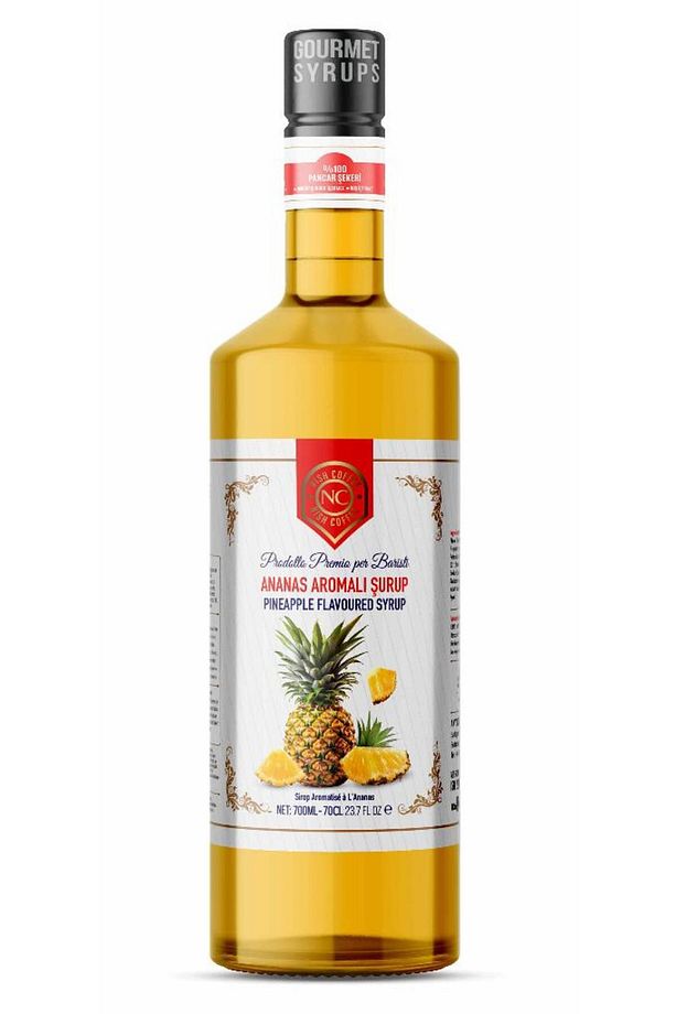 Nish Ananas Aromalı  şurup 700 ml - Cam Şişe - 1