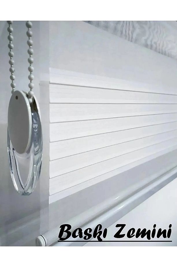 Mutfak Odası Kırmızı Çiçekler Desenli Baskılı Zebra Perde Stor Perde - 3