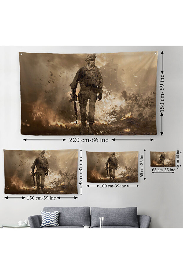 Call Of Duty Duvar Örtüsü-Halısı-6572 - 3