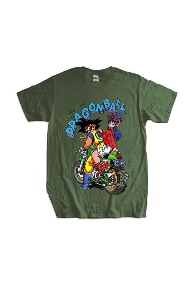 Anime Dragon Ball Printed Khaki Unisex T-Shirt