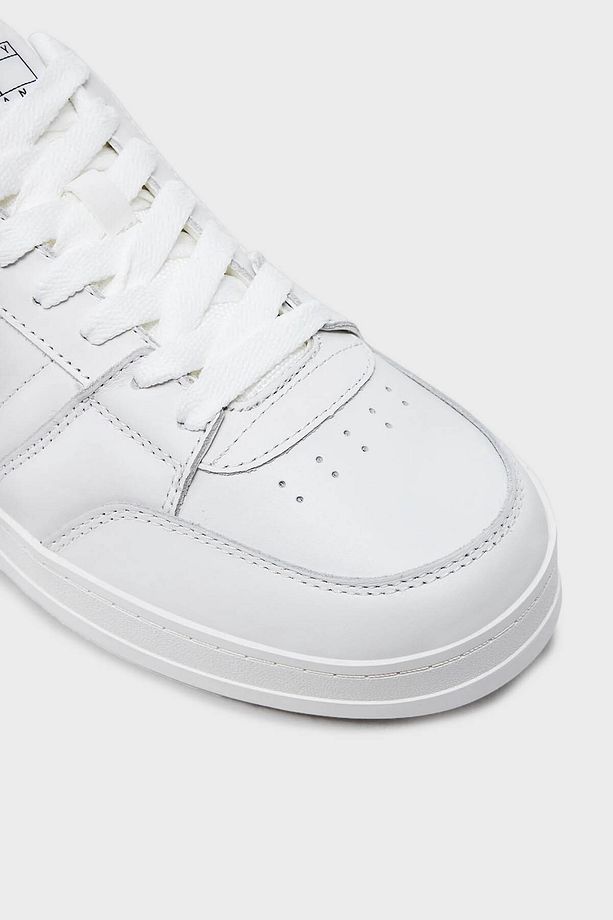 Tommy Jeans Logolu Deri Sneaker Ayakkabı Erkek AYAKKABI EM0EM01574 YBL - 5