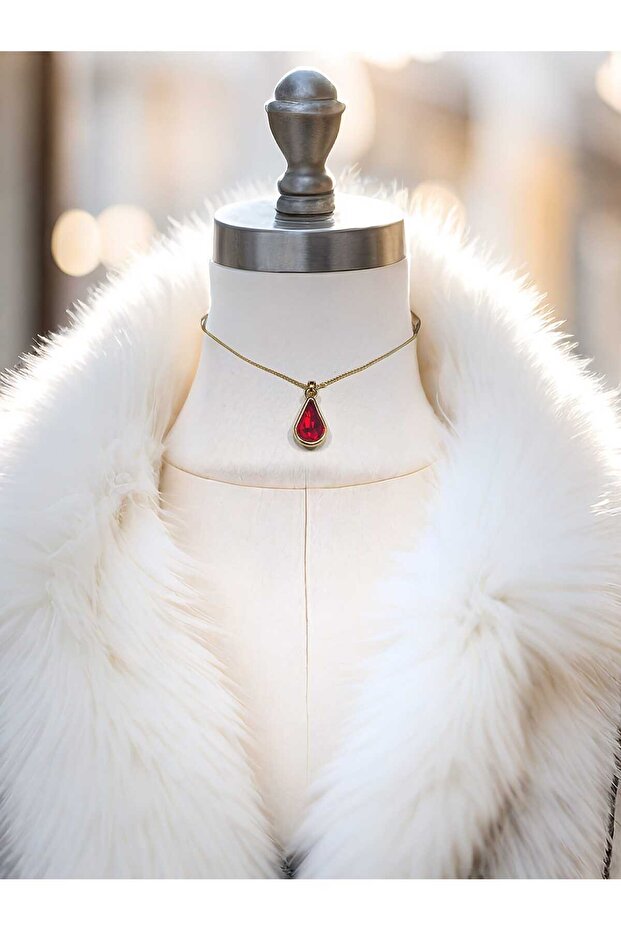 KIRMIZI DAMLA KOLYE - 4