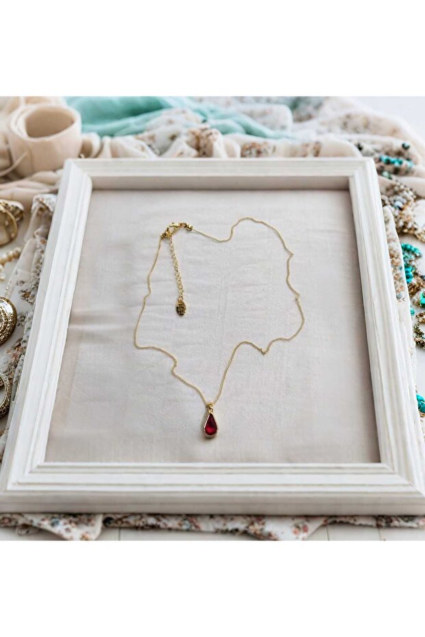 KIRMIZI DAMLA KOLYE - 2